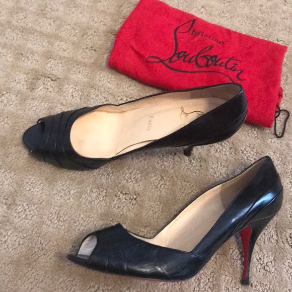 Christian Louboutin black open toe heels - Picture 4 of 6